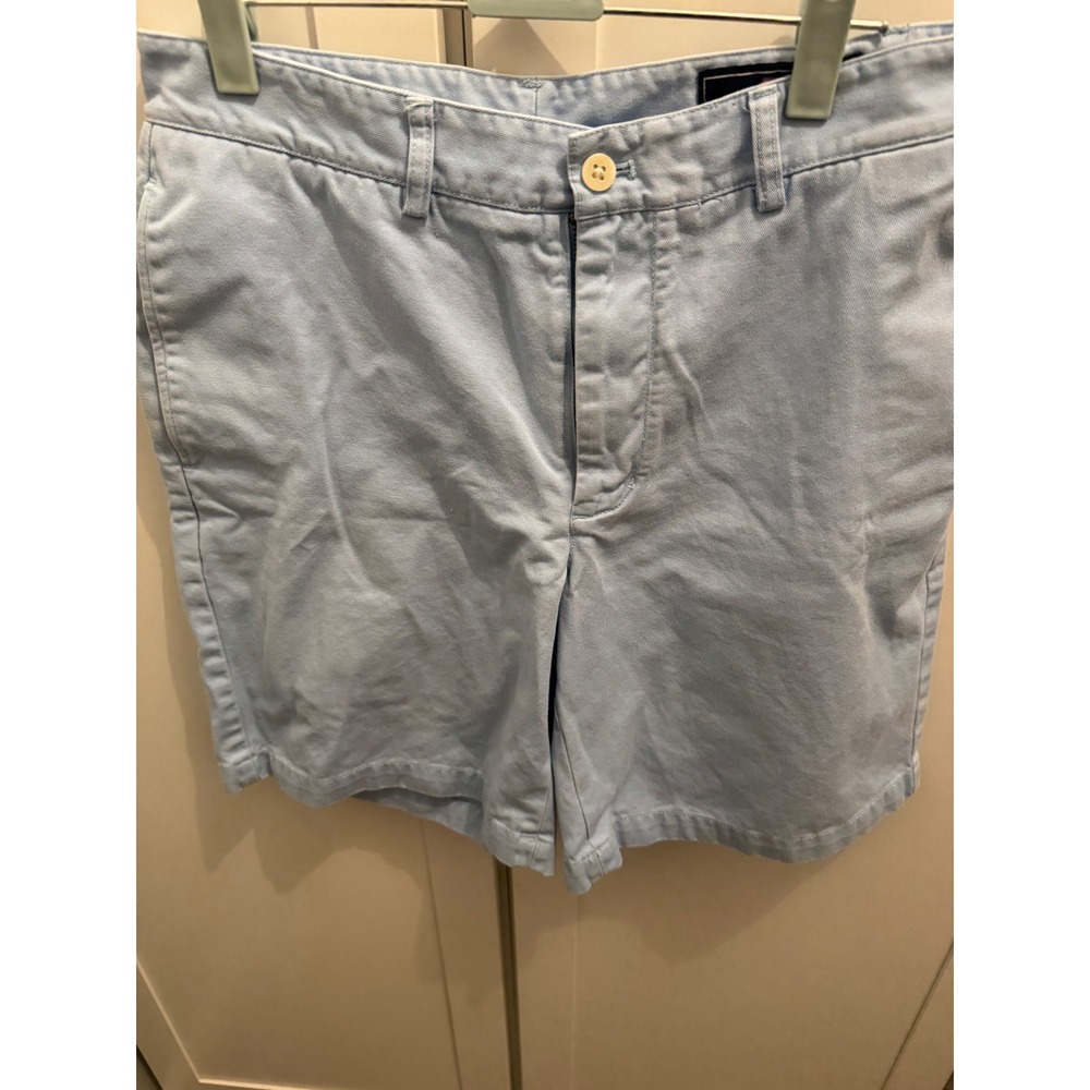 Vineyard Vines Men's Light Blue Chinos Shorts Size 30 Whale Logo Casual